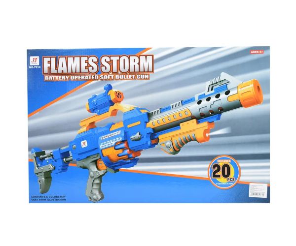Flames Storm: Armă electric gigant cu lumină, magazie rotativă și cartușe 73cm