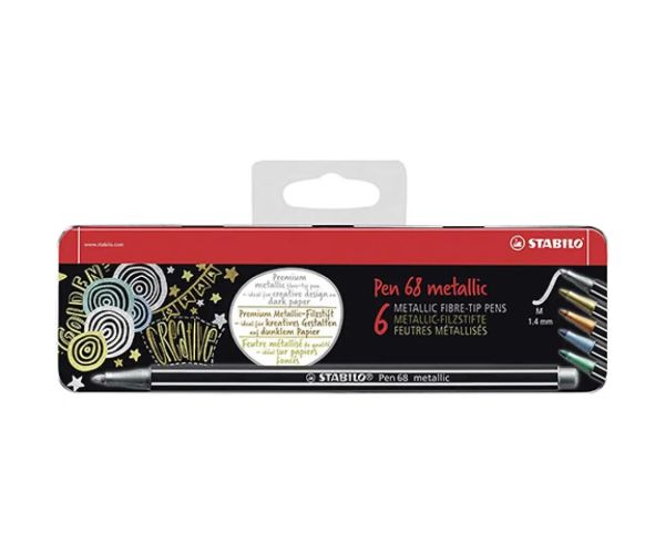Stabilo: Pen 68 metal culori set marker 6 bucăți în cutie metal