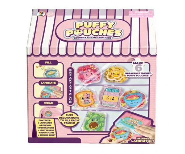 Puffy Pouches: Set de design charm Pufi - micul dejun