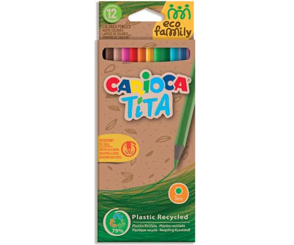 Tita Eco Family set 12 bucăți creioane colorate - Carioca