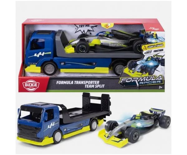 Formula Transporter - Team Split cu mașinuță - Simba Toys