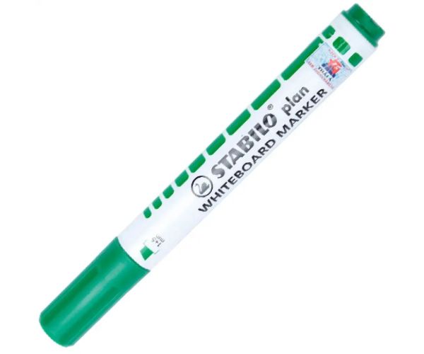 Stabilo: Plan WhiteBoard marker vârf tăiat culoarea verde