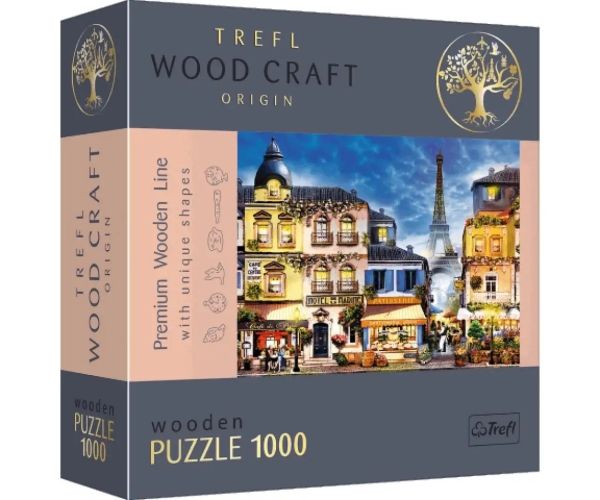 Wood Craft: Aleea franceză 1000 bucăți premium lemn puzzle - Trefl