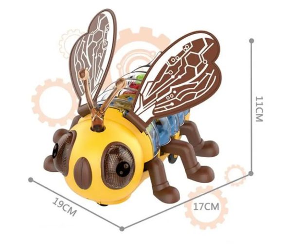 Bee, albinuța fericită cu lumini și funcție de mișcare 17cm