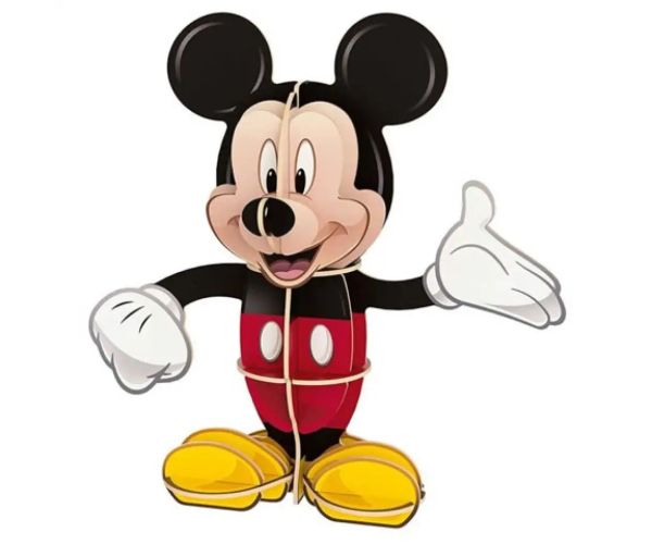 Disney: Puzzle cu Mickey Mouse de 104 piese + model 3D Mickey - Clementoni