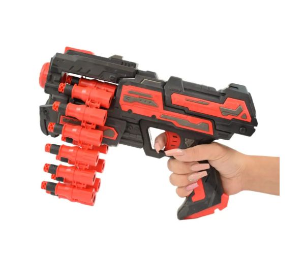 Rattle Belt Track Pro: Armă de burete cu magazie și cartușe cu o rază de tragere de 18 metri