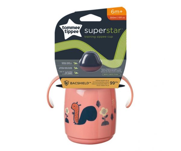 Tommee Tippee: Superstar Pahar de băut roz 300ml (6 luni+)
