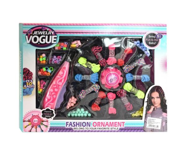 Jewelry Vouge: Set mare bijuterii DIY cu mașină de filat, fire colorate și mărgele