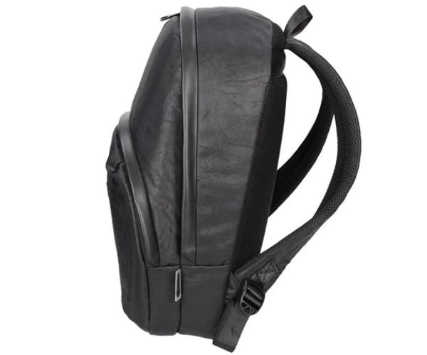 Spirit: Rucsac negru din piele artificială cu trei compartimente 41x33x7,5cm