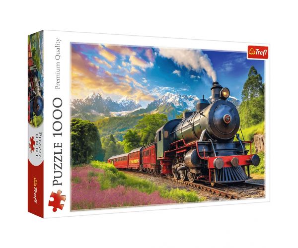 Călătorie cu trenul printre munți puzzle de 1000 piese - Trefl