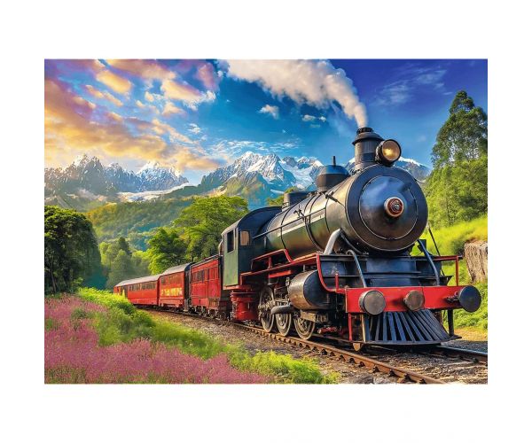Călătorie cu trenul printre munți puzzle de 1000 piese - Trefl