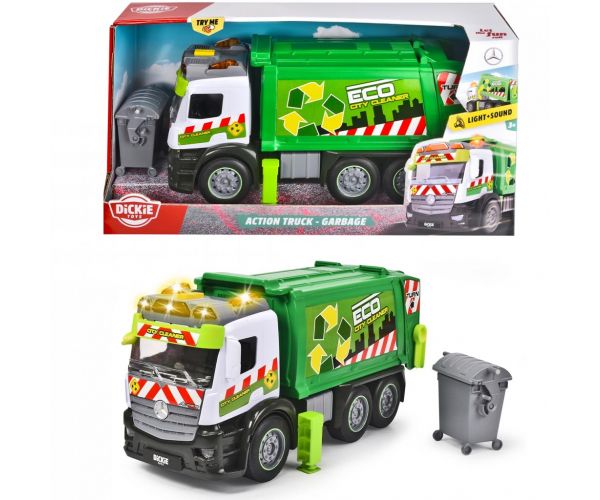 Camion de gunoi Action Truck cu sunet și lumină - Dickie Toys