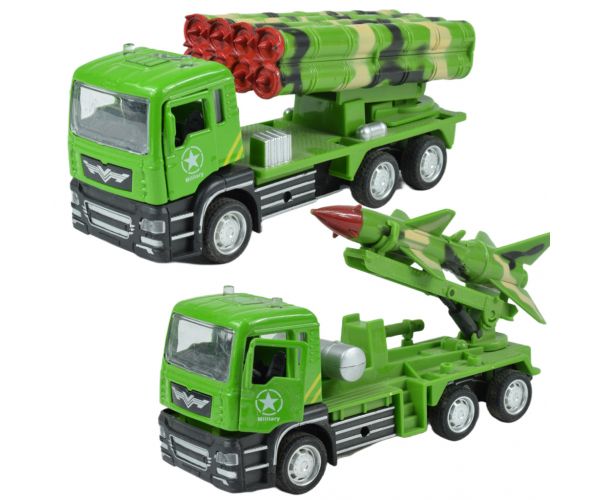 Camion militar: Camion militar de recul cu rachetă în două variante de 14cm.