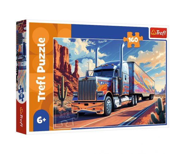 Camion pe drum, puzzle de 160 de piese - Trefl