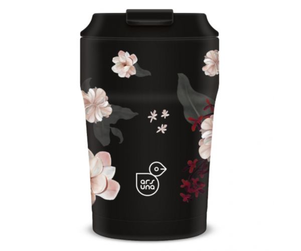 Cană termică Ars Una Flowery Black 350ml