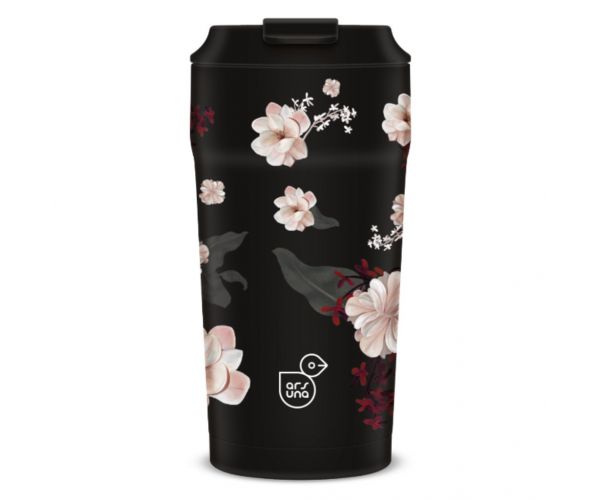 Cană termică Ars Una Flowery Black 470ml