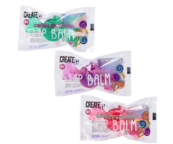 Canenco: Creează-l! balsam de buze în recipient în formă de bomboană, disponibil în mai multe variante, 1 buc.