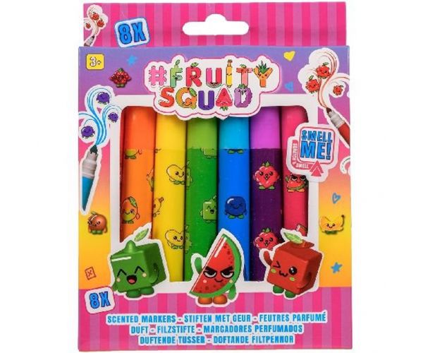 Canenco: FruitySquad carioci parfumate groase, 8 bucăți