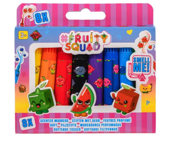 Canenco: FruitySquad mini markere parfumate, 8 bucăți