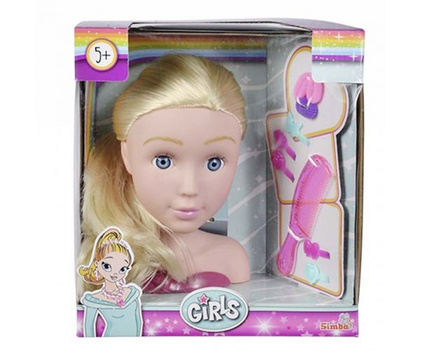 Cap de păpușă blondă pentru coafat cu accesorii - Simba Toys