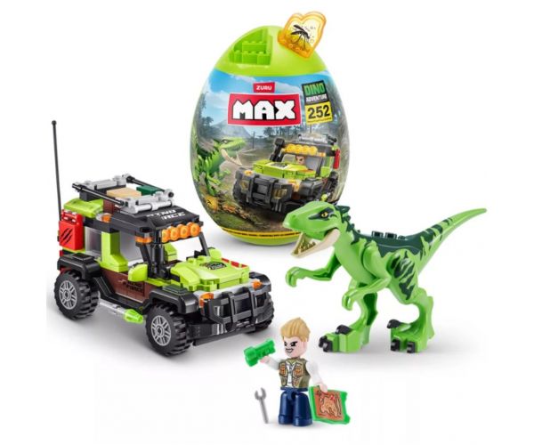 Capsulă ou de dinozaur MAX Dino Adventure, set de 252 bucăți
