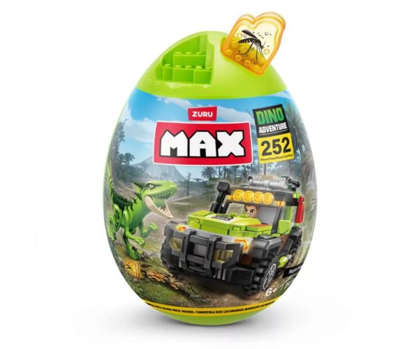 Capsulă ou de dinozaur MAX Dino Adventure, set de 252 bucăți