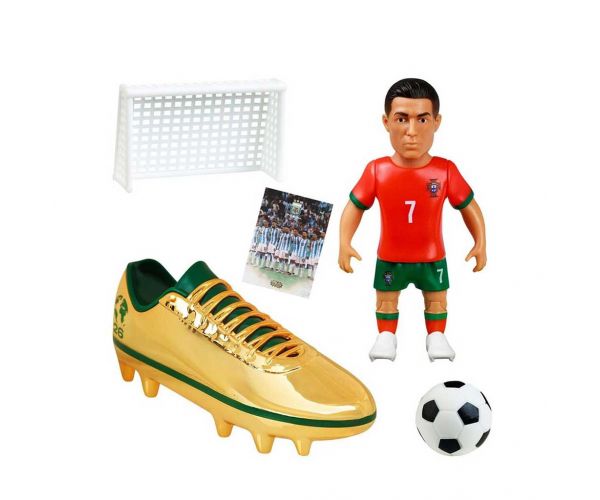 Capsulă-surpriză Supergoal Cupa Mondială pentru pantofi, cu o figurină de 7 cm și alte accesorii