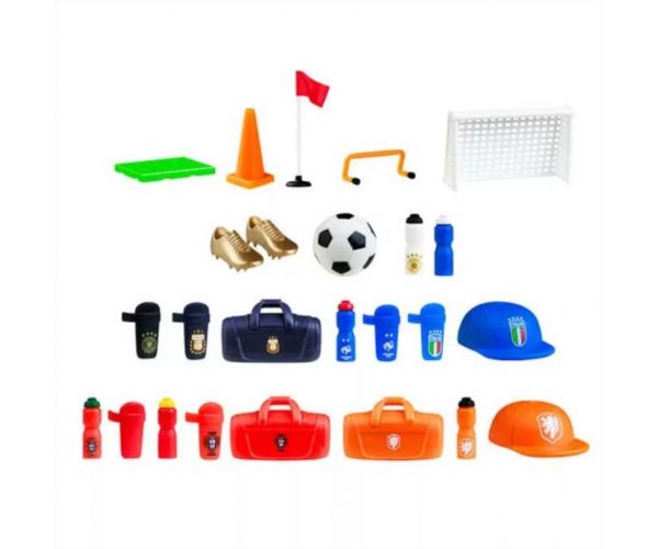 Capsulă-surpriză Supergoal Cupa Mondială pentru pantofi, cu o figurină de 7 cm și alte accesorii