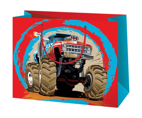 Cardex: Monster Truck autós nagy méretű ajándéktáska 26,7x13,7x33cm