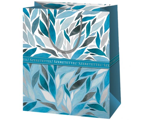 Cardex: Sac de cadou gigantic, dimensiuni 40x20x55cm, cu inscripția Cu Dragoste Albastră!