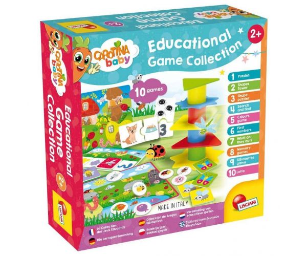 Carotina baby: Colecție de jocuri educative pentru cei mici cu 10 jocuri diferite - Lisciani