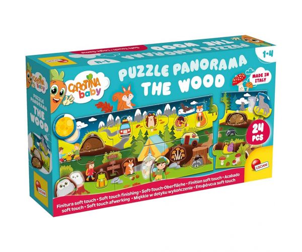 Carotina baby: Puzzle panoramic al pădurii, 24 piese - Lisciani