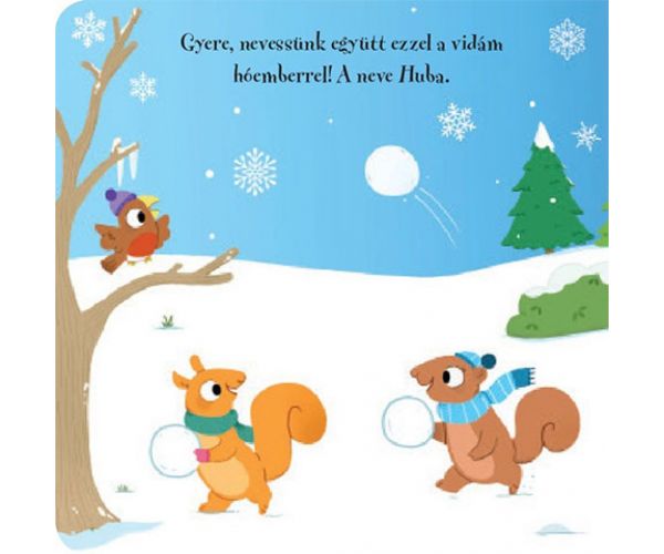 Carte pentru bebeluși cu păpușă de deget om de zăpadă
