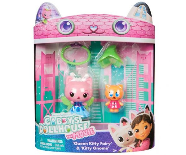 Casa de păpuși Gabi - Pachet de 2 figurine Queen Kitty Fairy și Kitty Gnome - Spin Master