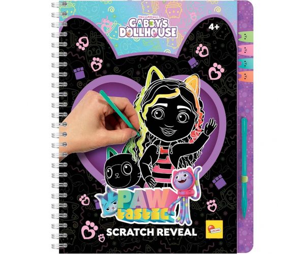 Casa de păpuși Gabi set creativ Pawtastic cu răzuitor de imagini, 44 pagini - Lisciani