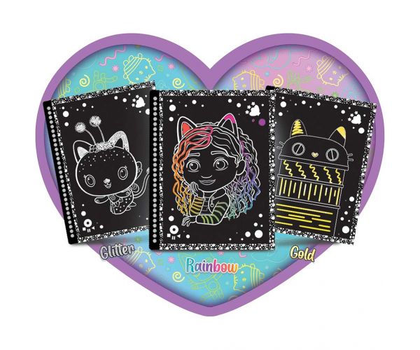 Casa de păpuși Gabi set creativ Pawtastic cu răzuitor de imagini, 44 pagini - Lisciani