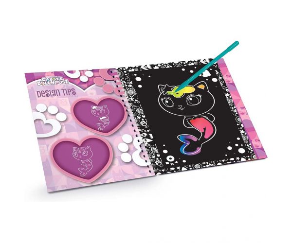 Casa de păpuși Gabi set creativ de scratch art A-meow-zing 44 pagini - Lisciani