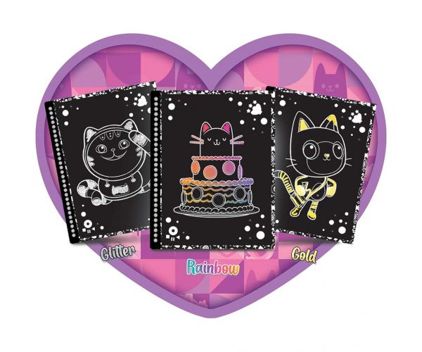 Casa de păpuși Gabi set creativ de scratch art A-meow-zing 44 pagini - Lisciani