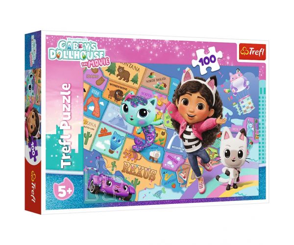 Casa de păpuși a lui Gabi - Puzzle de 100 de piese, Trefl