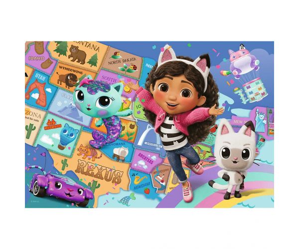 Casa de păpuși a lui Gabi - Puzzle de 100 de piese, Trefl