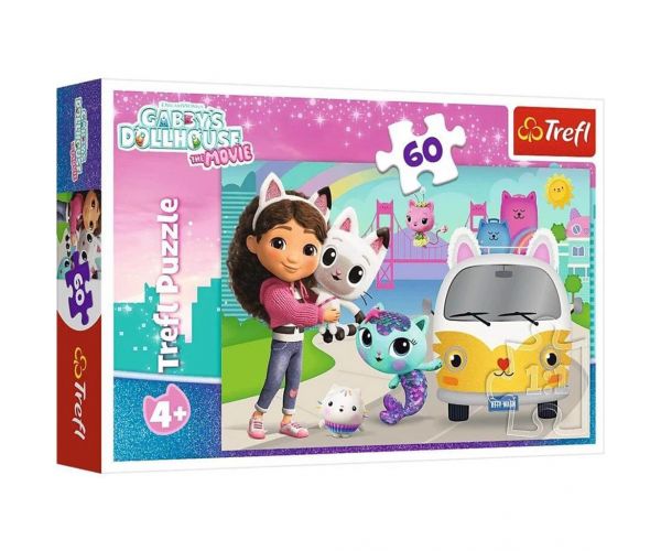 Casa de păpuși a lui Gabi - Puzzle de 60 piese - Trefl