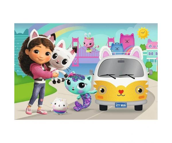 Casa de păpuși a lui Gabi - Puzzle de 60 piese - Trefl