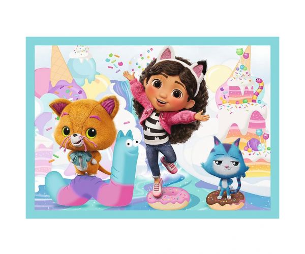 Casa de păpuși a lui Gabi 4 în 1 puzzle de 35-48-54-70 piese - Trefl