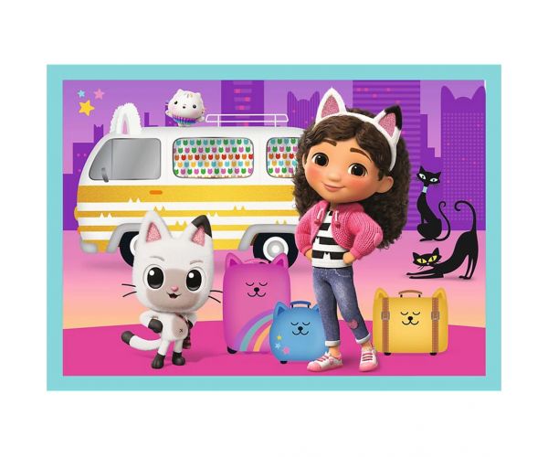 Casa de păpuși a lui Gabi 4 în 1 puzzle de 35-48-54-70 piese - Trefl
