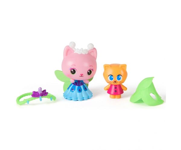 Casa de păpuși a lui Gabi Cinema: Pachet de 2 figurine Grădina de Cristal – Regina Kitty Fairy și Kitty Gnome – Spin Master
