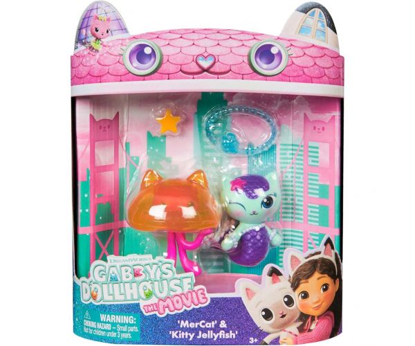 Casa de păpuși a lui Gabi Cinema: Pachet de figurine 2 - Aquaroom - MerCat și Kitty Meduză - Spin Master
