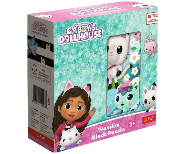 Casa de păpuși a lui Gabi, puzzle cu cuburi, 9 piese - Trefl