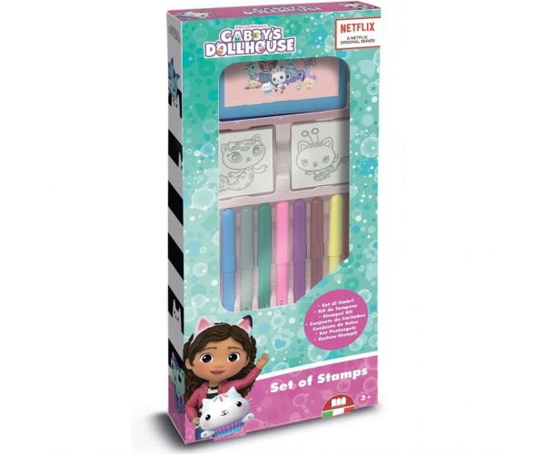 Căsuța de păpuși Gabi - set creativ de ștampilare cu 9 markere - Multiprint
