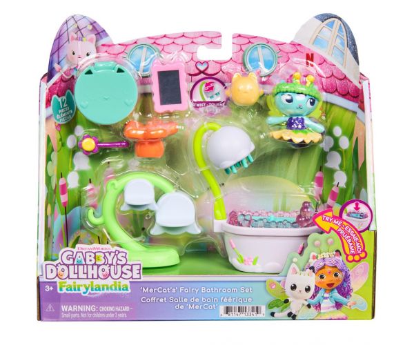 Căsuța de păpuși Gabi: Set adorabil de mobilier pentru sirenă cu figurina MerCat - Spin Master