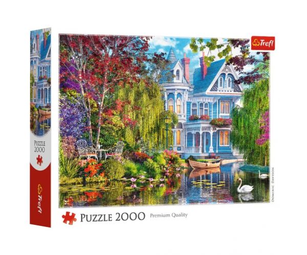 Căsuță pe malul lacului – Calitate premium, puzzle de 2000 de piese – Trefl
